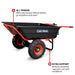 Tomahawk Power Heavy Duty Electric Utility Cart 40V Battery-Powered Wheelbarrow 660-lb. Bucket Capacity - Close-Up