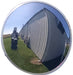 Vestil CNVX-26-O Acrylic Convex Outdoor Mirror 26 in. Diameter 30+ ft. Viewing Distance Silver