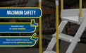 Vestil COL-AL-3-26-23 aluminum crossover ladder feature overview 3