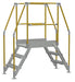 Vestil COL-AL-3-26-23 Aluminum Crossover Ladder 3 Step 36 x 29-1/8 in. Platform 500 lb. Capacity Silver