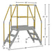 Vestil COL-AL-3-26-23 aluminum crossover ladder dimensions diagram