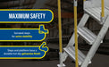 Vestil COL-AL-3-26-33 aluminum crossover ladder feature overview 1