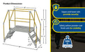 Vestil COL-AL-3-26-33 aluminum crossover ladder feature overview 2