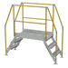 Vestil COL-AL-3-26-33 Aluminum Crossover Ladder 3 Step 48 x 29-1/8 in. Platform 500 lb. Capacity Silver