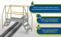 Vestil COL-AL-3-26-44 aluminum crossover ladder feature overview 3