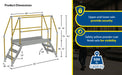 Vestil COL-AL-3-26-44 aluminum crossover ladder feature overview 2