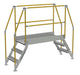 Vestil COL-AL-3-26-44 Aluminum Crossover Ladder 3 Step 60 x 29-1/8 in. Platform 500 lb. Capacity Silver