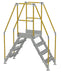Vestil COL-AL-4-36-14 Aluminum Crossover Ladder 4 Step 24 x 29-1/8 in. Platform 500 lb. Capacity Silver