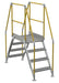 Vestil COL-AL-4-36-23 Aluminum Crossover Ladder 4 Step 36 x 29-1/2 in. Platform 500 lb. Capacity Silver