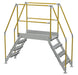 Vestil COL-AL-4-36-33 Aluminum Crossover Ladder 4 Step 48 x 29-1/8 in. Platform 500 lb. Capacity Silver