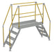 Vestil COL-AL-4-36-44 Aluminum Crossover Ladder 4 Step 60 x 29-1/8 in. Platform 500 lb. Capacity Silver