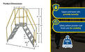 Vestil COL-AL-5-46-14 aluminum crossover ladder feature overview 3