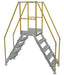 Vestil COL-AL-5-46-14 Aluminum Crossover Ladder 5 Step 24 x 29-1/8 in. Platform 500 lb. Capacity Silver