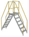 Vestil COL-AL-6-56-14 Aluminum Crossover Ladder 6 Step 24 x 29-1/8 in. Platform 500 lb. Capacity Silver
