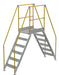 Vestil COL-AL-6-56-23 Aluminum Crossover Ladder 6 Step 36 x 29-1/8 in. Platform 500 lb. Capacity Silver