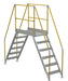 Vestil COL-AL-6-56-33 Aluminum Crossover Ladder 6 Step 48 x 29-1/8 in. Platform 500 lb. Capacity Silver