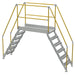 Vestil COL-AL-6-56-44 Aluminum Crossover Ladder 6 Step 60 x 29-1/8 in. Platform 500 lb. Capacity Silver