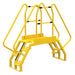 Vestil COLA-2-56-32 Steel Alternating Crossover Ladder 8 Step 56 Degrees 86 in. x 73 in. 350 lb. Capacity Yellow
