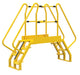 Vestil COLA-2-56-44 Steel Alternating Crossover Ladder 8 Step 56 Degrees 93 in. x 73 in. 350 lb. Capacity Yellow