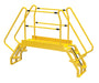 Vestil COLA-2-56-56 Steel Alternating Crossover Ladder 8 Step 56 Degrees 107 in. x 73 in. 350 lb. Capacity Yellow