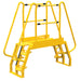 Vestil COLA-2-68-44 Steel Alternating Crossover Ladder 8 Step 68 Degrees 80 in. x 72 in. 350 lb. Capacity Yellow