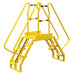 Vestil COLA-3-56-20 Steel Alternating Crossover Ladder 10 Step 56 Degrees 88 in. x 81 in. 350 lb. Capacity Yellow