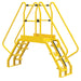 Vestil COLA-3-56-32 Steel Alternating Crossover Ladder 10 Step 56 Degrees 96 in. x 81 in. 350 lb. Capacity Yellow
