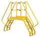Vestil COLA-3-56-44 Steel Alternating Crossover Ladder 10 Step 56 Degrees 103 in. x 81 in. 350 lb. Capacity Yellow
