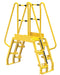 Vestil COLA-3-68-20 Steel Alternating Crossover Ladder 10 Step 68 Degrees 66 in. x 80 in. 350 lb. Capacity Yellow