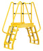 Vestil COLA-3-68-32 Steel Alternating Crossover Ladder 10 Step 68 Degrees 73 in. x 80 in. 350 lb. Capacity Yellow