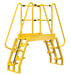 Vestil COLA-3-68-44 Steel Alternating Crossover Ladder 10 Step 68 Degrees 80 in. x 80 in. 350 lb. Capacity Yellow