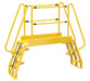 Vestil COLA-3-68-56 Steel Alternating Crossover Ladder 10 Step 68 Degrees 94 in. x 80 in. 350 lb. Capacity Yellow