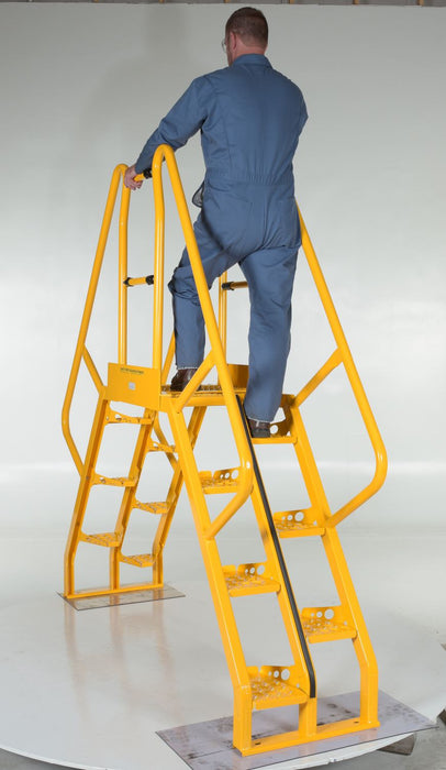 Vestil COLA-4-56-20 steel alternating crossover ladder - view 8