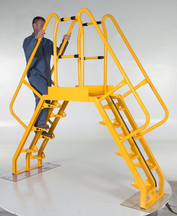 Vestil COLA-4-56-20 steel alternating crossover ladder - view 9