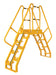 Vestil COLA-4-56-20 Steel Alternating Crossover Ladder 14 Step 56 Degrees 91 in. x 91 in. 350 lb. Capacity Yellow