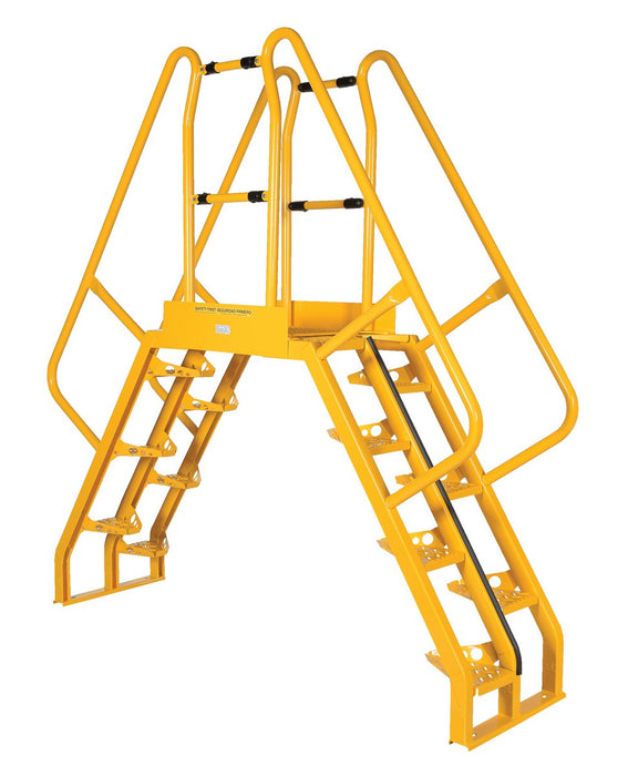 Vestil COLA-4-56-20 steel alternating crossover ladder - view 2