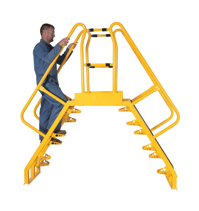 Vestil COLA-4-56-20 steel alternating crossover ladder - view 5