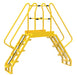 Vestil COLA-4-56-32 Steel Alternating Crossover Ladder 14 Step 56 Degrees 98 in. x 91 in. 350 lb. Capacity Yellow
