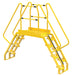 Vestil COLA-4-56-44 Steel Alternating Crossover Ladder 14 Step 56 Degrees 105 in. x 91 in. 350 lb. Capacity Yellow