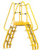 Vestil COLA-4-68-20 Steel Alternating Crossover Ladder 14 Step 68 Degrees 69 in. x 91 in. 350 lb. Capacity Yellow