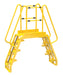 Vestil COLA-4-68-32 Steel Alternating Crossover Ladder 14 Step 68 Degrees 76 in. x 91 in. 350 lb. Capacity Yellow