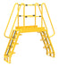 Vestil COLA-4-68-44 Steel Alternating Crossover Ladder 14 Step 68 Degrees 83 in. x 91 in. 350 lb. Capacity Yellow