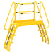 Vestil COLA-4-68-56 Steel Alternating Crossover Ladder 14 Step 68 Degrees 97 in. x 91 in. 350 lb. Capacity Yellow