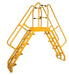 Vestil COLA-5-56-20 Steel Alternating Crossover Ladder 16 Step 56 Degrees 106 in. x 103 in. 350 lb. Capacity Yellow