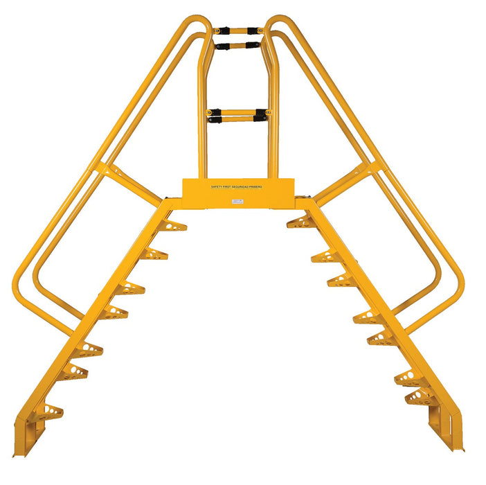 Vestil COLA-5-56-20 steel alternating crossover ladder - view 3