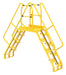 Vestil COLA-5-56-32 Steel Alternating Crossover Ladder 16 Step 56 Degrees 113 in. x 103 in. 350 lb. Capacity Yellow