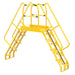 Vestil COLA-5-56-44 Steel Alternating Crossover Ladder 16 Step 56 Degrees 120 in. x 103 in. 350 lb. Capacity Yellow