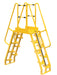 Vestil COLA-5-68-20 Steel Alternating Crossover Ladder 16 Step 68 Degrees 78 in. x 102 in. 350 lb. Capacity Yellow
