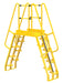 Vestil COLA-5-68-32 Steel Alternating Crossover Ladder 16 Step 68 Degrees 85 in. x 102 in. 350 lb. Capacity Yellow