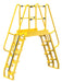 Vestil COLA-5-68-44 Steel Alternating Crossover Ladder 16 Step 68 Degrees 92 in. x 102 in. 350 lb. Capacity Yellow